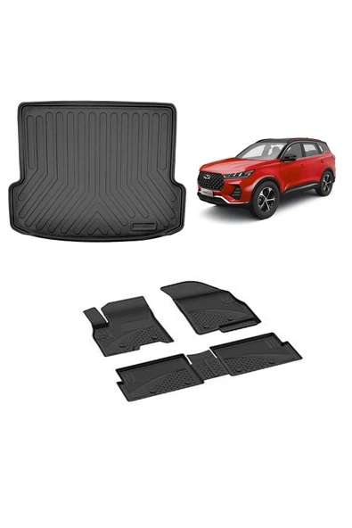 Chery Tiggo 7 Pro Sahler 4.5D Paspas ve Rizline 3D Bagaj Havuzu ürün görseli 1