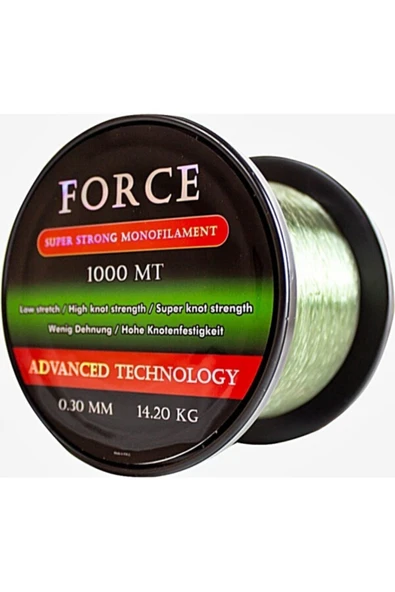 Force 1000 Mt Yeşil Sazan Yayın Alabalık Turna Misinası ürün görseli 1