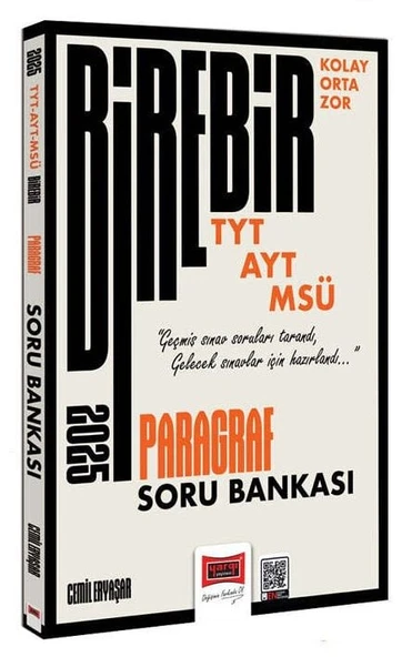Yargı 2025 YKS TYT AYT MSÜ Paragraf Soru Bankası Birebir Serisi - Cemil Eryaşar Yargı Yayınları ürün görseli 1