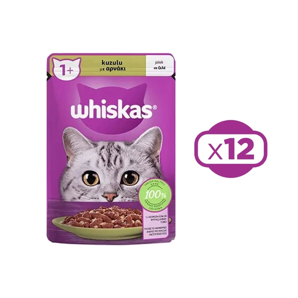 Whiskas Pouch Kuzulu Yetişkin Kedi Konservesi 85 gr X 12 Adet ürün görseli 1