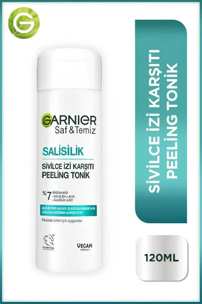 Garnier Saf&Temiz Salisilik Sivilce İzi Karşıtı Gözenek Sıkılaştırıcı Peeling Tonik 120 ml ürün görseli 1