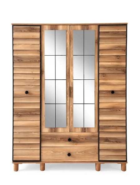 FORMİLA MDF 4 KAPILI DOLAP-CEVİZ - Resim 2