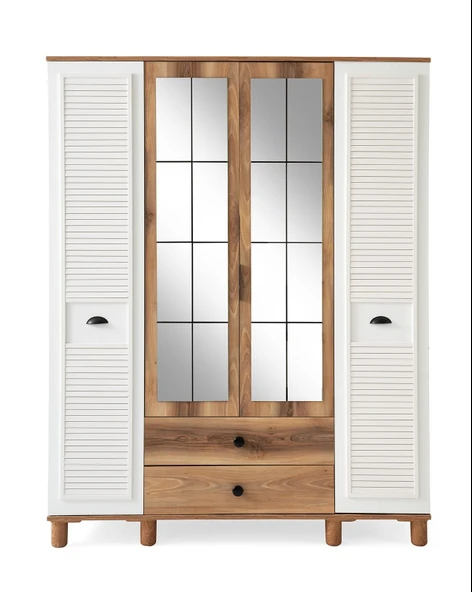 FORMİLA MDF 4 KAPILI DOLAP-CEVİZ - Resim 2