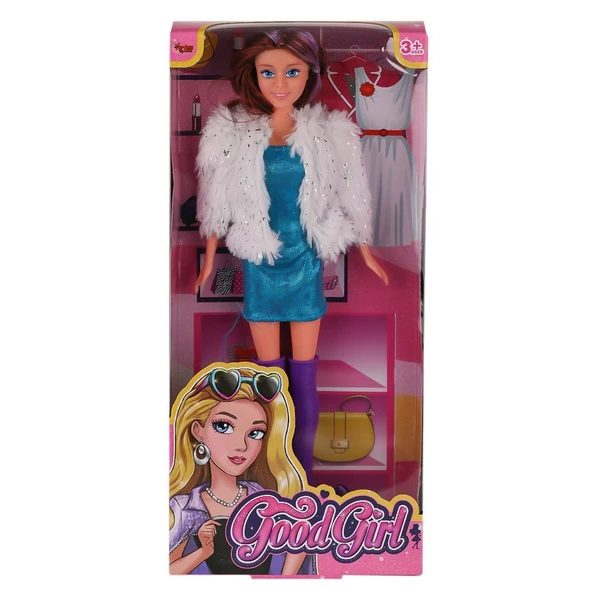 WG-66770 Parlak Elbiseli Ceketli Bebek 29 cm - Resim 2
