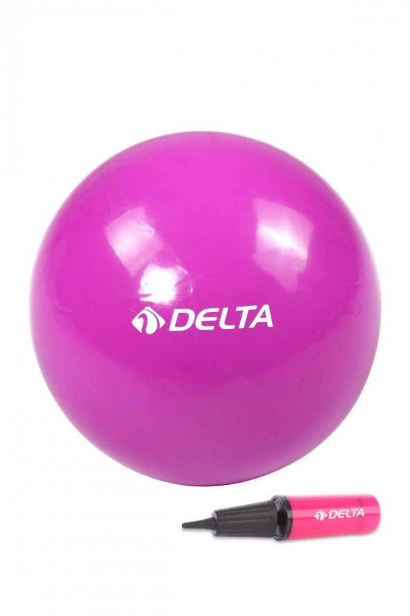 Delta 20 cm Mor Pilates Denge Egzersiz Topu + Pilates Topu Pompası ürün görseli 1