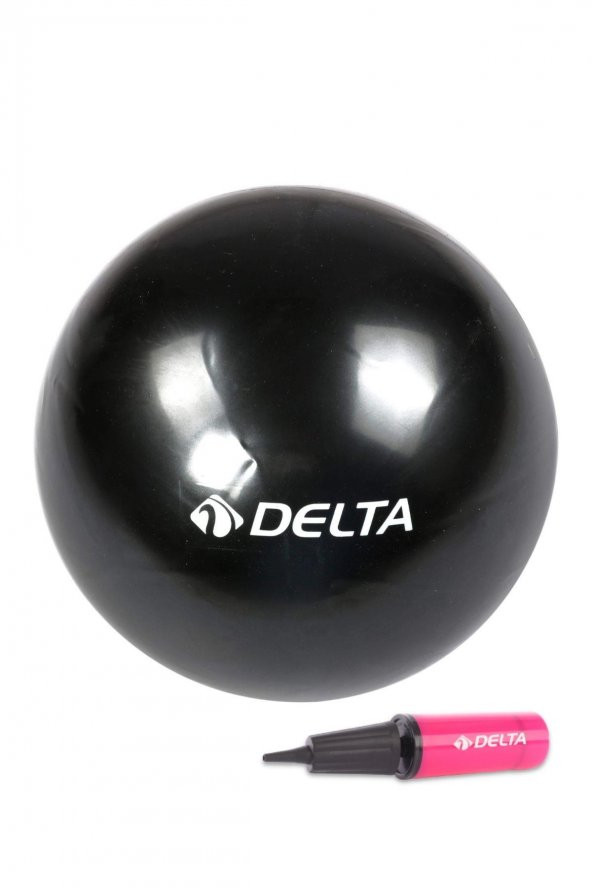 Delta 25 cm Siyah Pilates Denge Egzersiz Topu + Pilates Topu Pompası ürün görseli 1