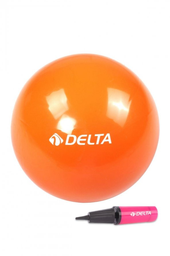 Delta 25 cm Turuncu Pilates Denge Egzersiz Topu + Pilates Topu Pompası ürün görseli 1