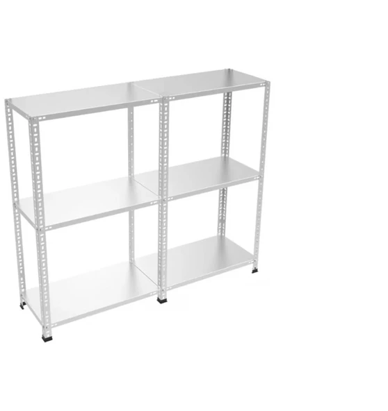31x150x150 2 li bitişik 3 katlı çelik raf modülü ürün görseli 1