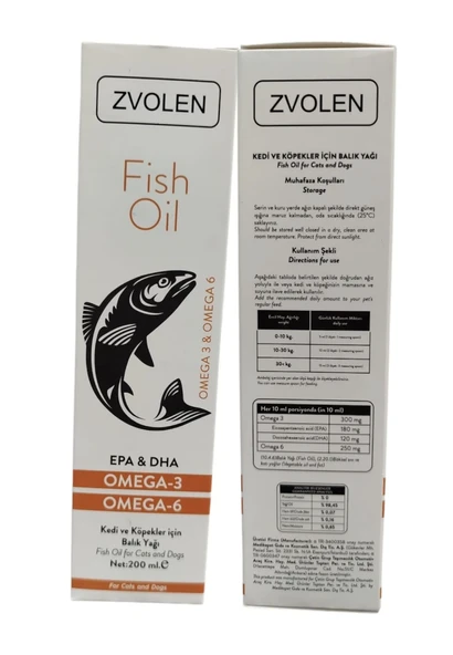 ZVOLEN Fish Oil Omega 3-6 Kedi Ve Köpekler / Balık Yağı 200ml ürün görseli 1