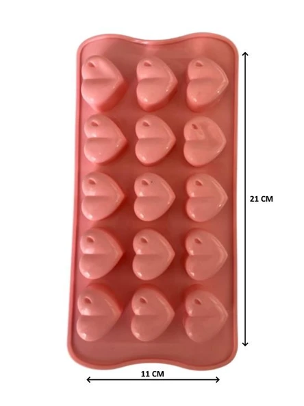 SİLİKON ÇİKOLATA KALIBI KALP DAMLALI 21*11 CM ürün görseli 1