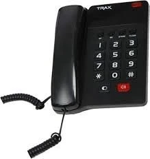 Trax TD-215 HF Ekransız Handsfree Kablolu Masaüstü Telefon Siyah | Hoparlörlü Ofis Telefonu, Santral Uyumlu ürün görseli 1
