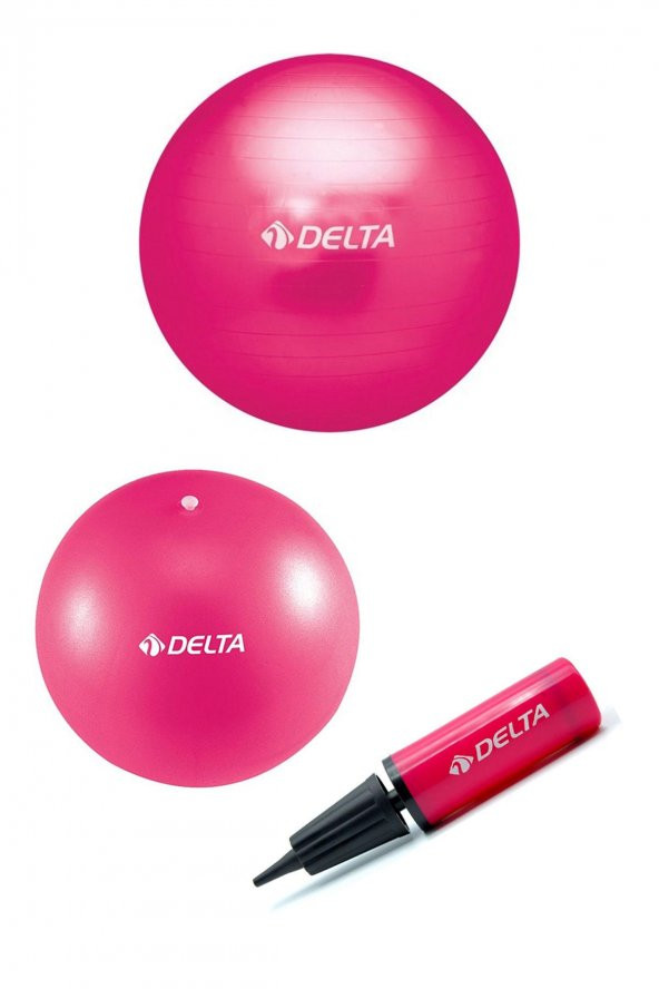 Delta 65 cm Pilates Topu 25 cm Mini Denge Topu Ve Pompası Seti ürün görseli 1