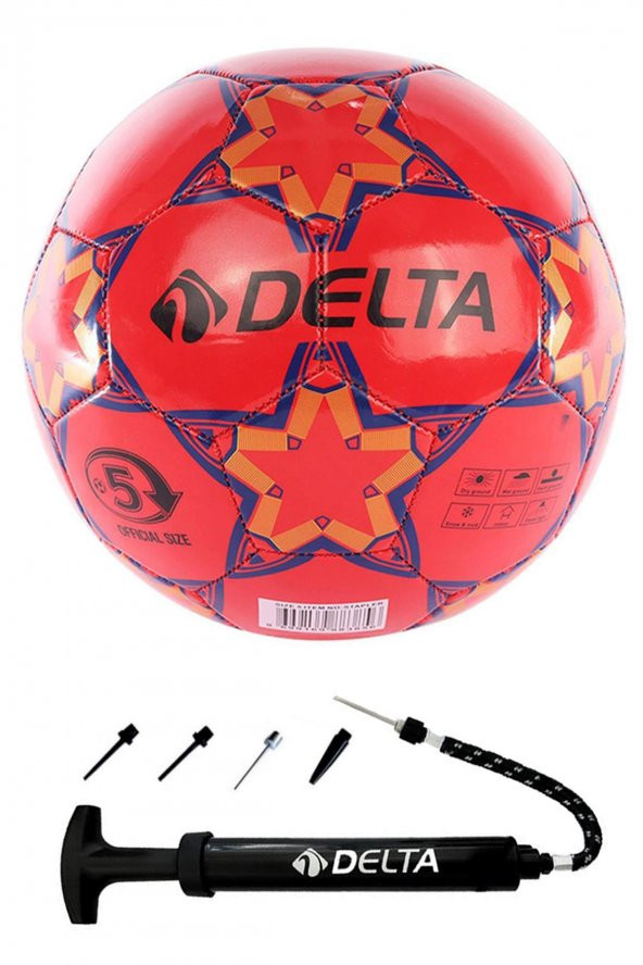 Delta Stapler 5 Numara Dikişli Futbol Topu + Top Pompası ürün görseli 1