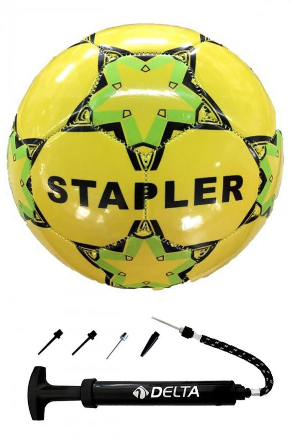 Delta Stapler 5 Numara Dikişli Futbol Topu + Top Pompası ürün görseli 1