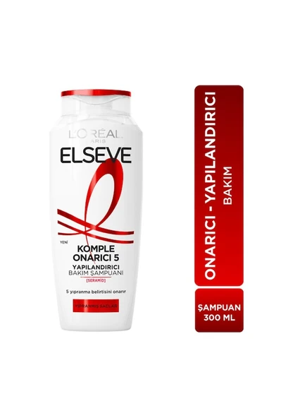 L'Oréal Paris Elseve Komple Onarıcı 5 Yapılandırıcı Bakım Şampuanı 300 ML ürün görseli 1