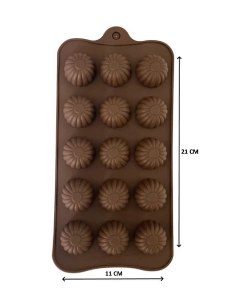 SİLİKON ÇİKOLATA KALIBI ÇİÇEK 21*11 CM ürün görseli 1