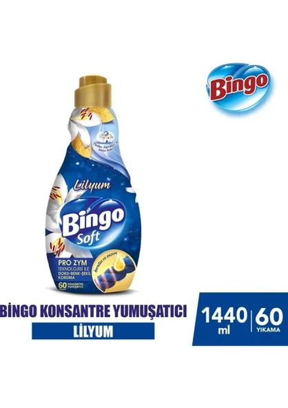 Bingo Konsantre Çamaşır Yumuşatıcısı Lilyum 1440 ml ürün görseli 1