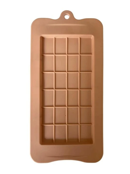 SİLİKON ÇİKOLATA KALIBI DİKDÖRTGEN ŞEKİLLİ 21*11 CM - Resim 2