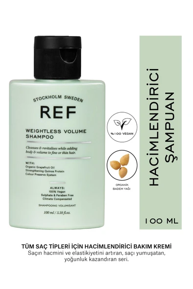 Ref Weightless Volume Shampoo Tüm Saç Tipleri Için Hacimlendirici Şampuan 100 ml ürün görseli 1