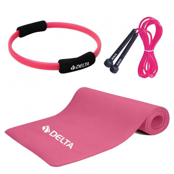 Delta 10 mm Pilates Minderi 35 cm Pilates Çemberi Atlama İpi Seti ürün görseli 1