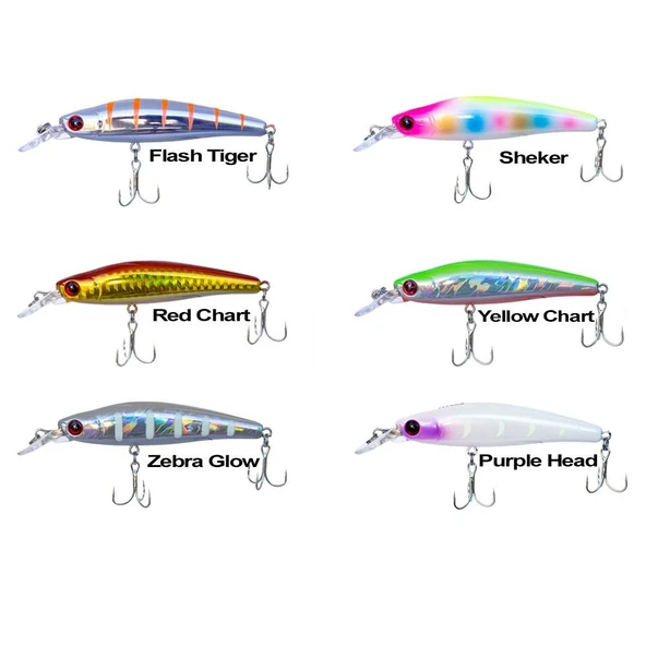 Ryuji Bubble Bait 8cm 12gr Sinking Maket Balık  Rainbow Chart - Resim 3