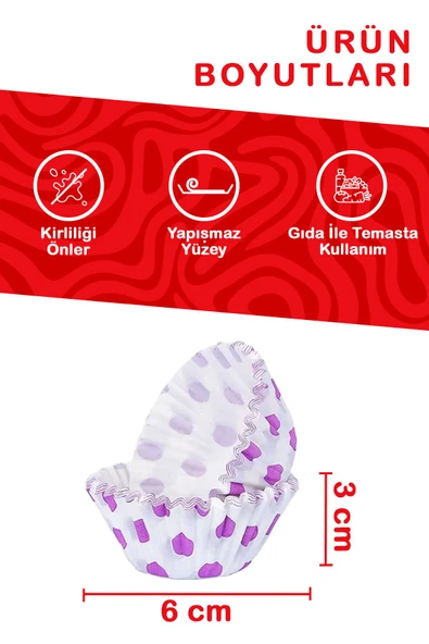 Mithra Life 100 Lü Renkli Muffin Cupcake Kâğıdı Mıt1137 ürün görseli 1