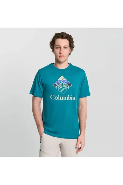 Columbia CSC M Heavenly Stacked Gem SS Tee Erkek Kısa Kollu Tişört CS0413 ürün görseli 1