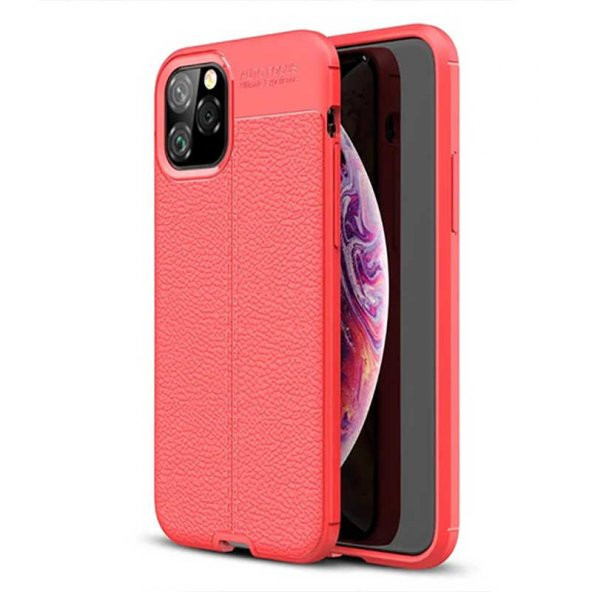 Apple iPhone 11 Pro Max Kılıf Zore Niss Deri Desenli Silikon ürün görseli 1