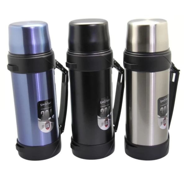 Shotay Çelik Termos 2000Ml Siyah - Resim 9