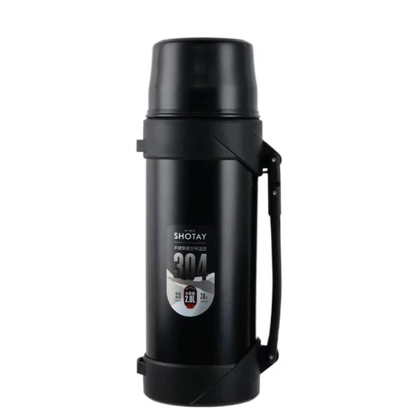 Shotay Çelik Termos 2000Ml Siyah ürün görseli 1