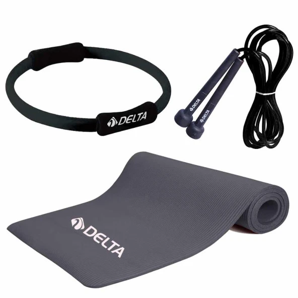 Delta 10 mm Pilates Minderi 35 cm Pilates Çemberi Atlama İpi Seti ürün görseli 1