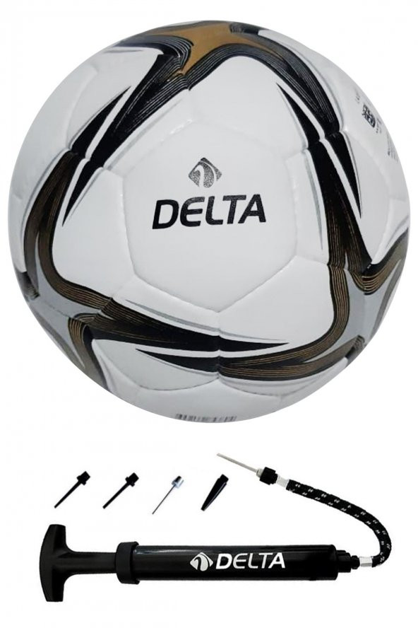 Delta Super League El Dikişli No 4 Dura-Strong Futbol Topu + Çok Fonksiyonlu Top Pompası İkili Set ürün görseli 1