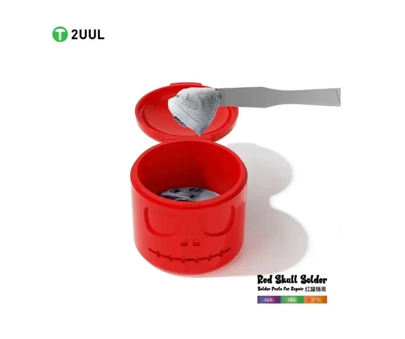 2UUL 183° Derece Red Skull Solder Sıvı Lehim 50gr - Resim 2