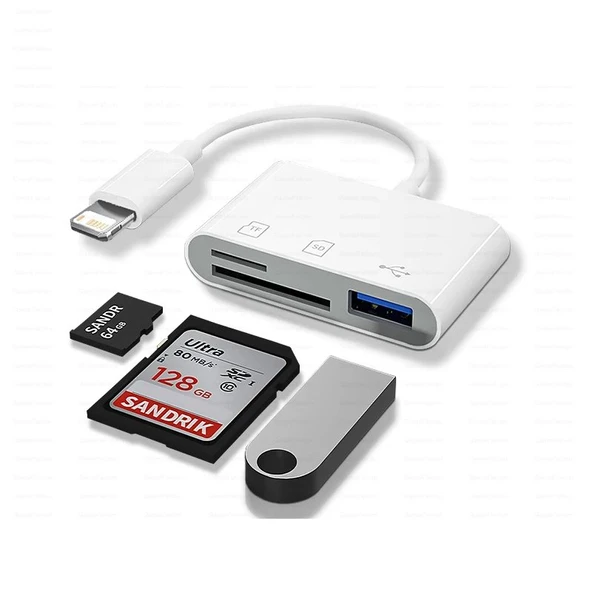 S Line Lightning (Iphone) Kart Okuyucu 3in1 ürün görseli 1