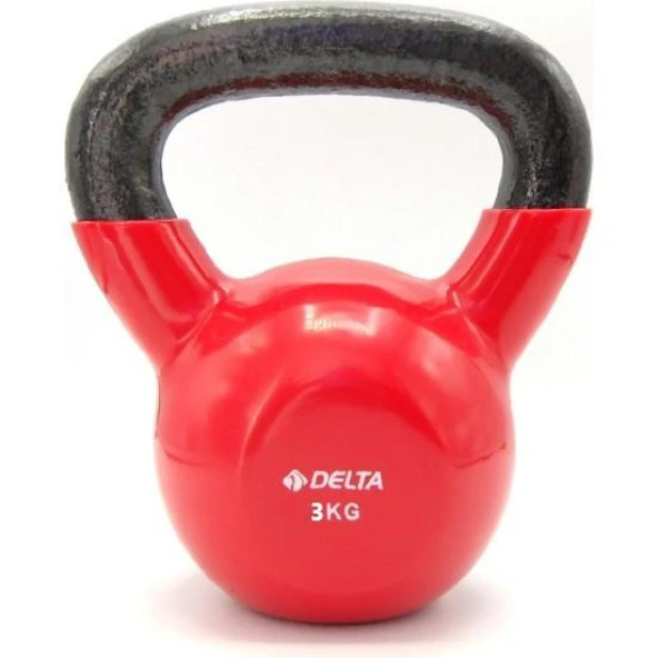 Delta 3 Kg. Çaydanlık Tipi Kırmızı Demir Dambıl - Kettlebell ürün görseli 1