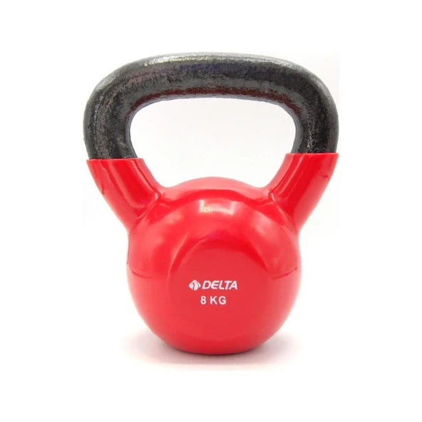 Delta 8 Kg. Çaydanlık Tipi Kırmızı Demir Dambıl - Kettlebell ürün görseli 1