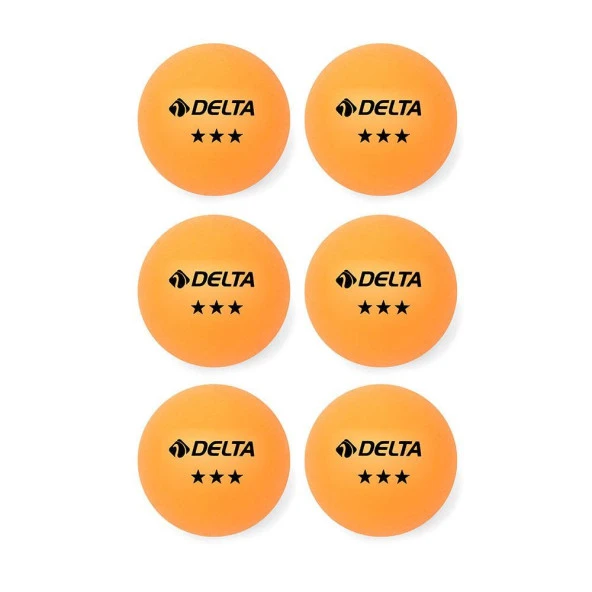 Delta 6 Adet Turuncu Masa Tenisi Topu ( Pinpon Topu ) ürün görseli 1