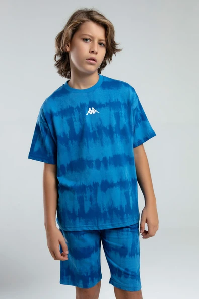 Kappa 332924 Erkek Çocuk Tie-Dye Desen Şortlu Bermuda Pijama Takım ürün görseli 1