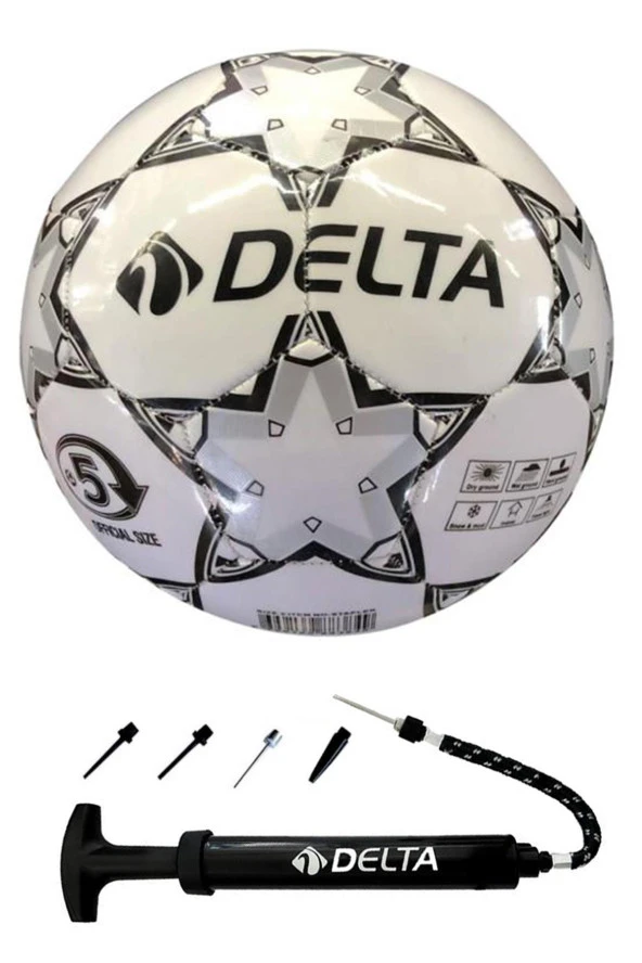 Delta Stapler 5 Numara Dikişli Futbol Topu + Top Pompası ürün görseli 1