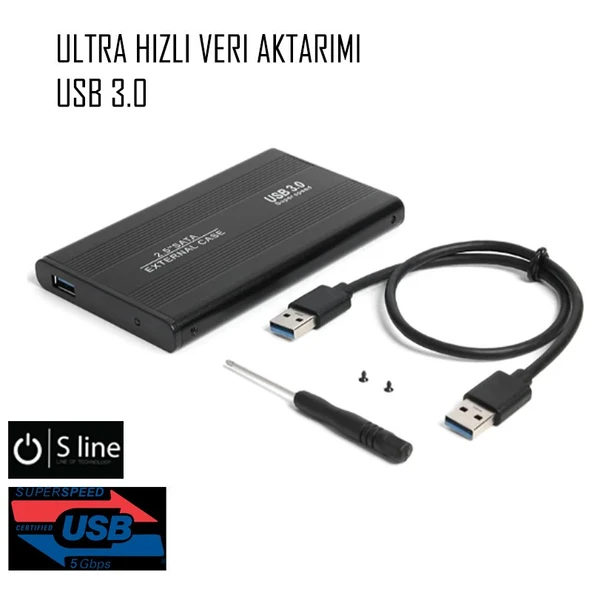 S Line 2,5" Harici SATA HDD/SSD Kutusu - TD-202 ürün görseli 1