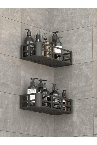 Mithra Life 2 Adet Düzenleyici Yapışkanlı Banyo Organizer Duş Rafı MIT1146 ürün görseli 1