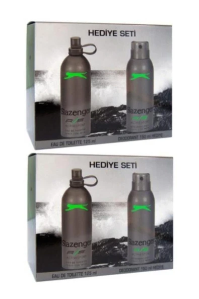 Slazenger Active Sport Yeşil Erkek Parfümü 125ml Deodorant 150ml Set X 2 Adet ürün görseli 1