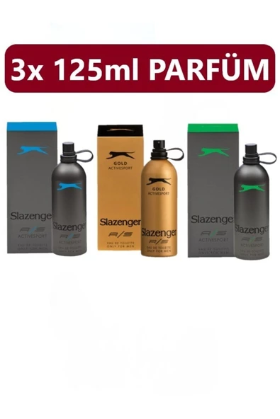 Slazenger Edt Sport 125 ml (MAVİ GOLD YEŞİL SET) ürün görseli 1