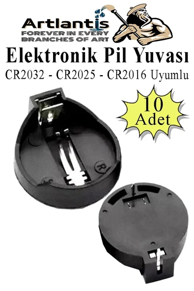 Elektronik Pil Yatağı 3 Volt 10 Adet CR2032 CR2025 CR2016 Para Düğme Pil Yatağı Rcb Pil Tutucu Bios Devre Kart ürün görseli 1