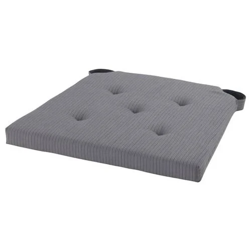 IKEA Justına 35/42x40 Cm Sandalye Minderi Gri Cırt cırtlı ürün görseli 1