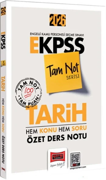 2026 E KPSS Tam Not Serisi Tarih Hem Konu Hem Soru Özet Ders Notu Yargı Yayınları ürün görseli 1