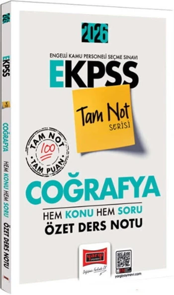 2026 E KPSS Tam Not Serisi Coğrafya Hem Konu Hem Soru Özet Ders Notu Yargı Yayınları ürün görseli 1