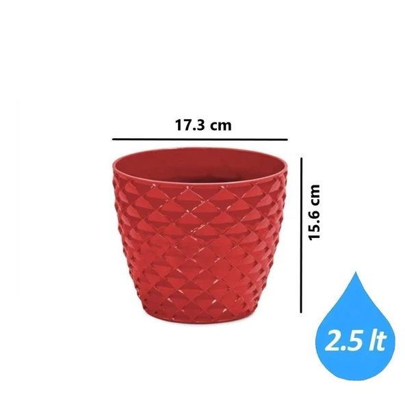 Omnipazar SO-KAP3 Kapadokya Dekoratif Plastik Saksı 2.5 Litre No 3 - Resim 6