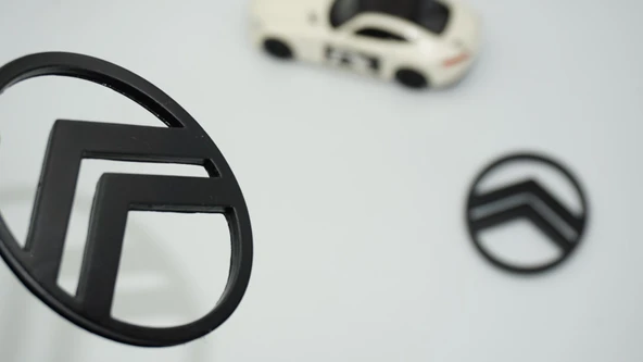DK Tuning Citroen C3 C4 C5 C6 Mat Siyah ABS Yan Kanatlar Logo Arma Seti ürün görseli 1