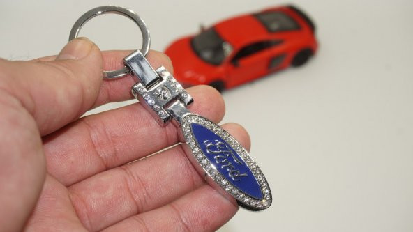 Ford Kristal Taşlı Stil Krom Metal Çift Yön Anahtarlık New Style ürün görseli 1